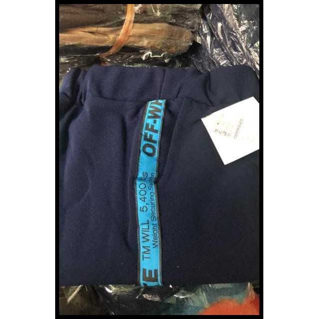 NBMT PANTS CELANA LUNA PLAT STRIPE OFF WHITE ORIGINAL FARADILLA 8GVQ