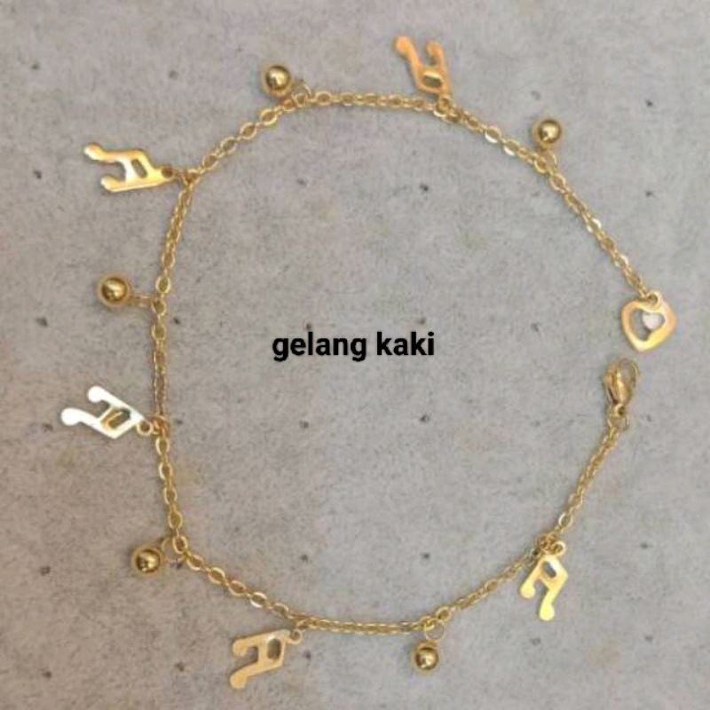 Gelang kaki titanium dan gelang tangan kode GT01 &amp; GK01 tidak luntur, tidak berkarat