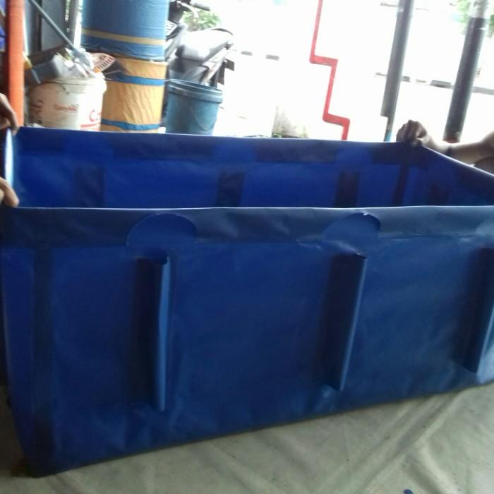 Kolam / Terpal Kolam Ukr 120X60X60 Berselot Buat Paralon Bhn Pvc Orchid
