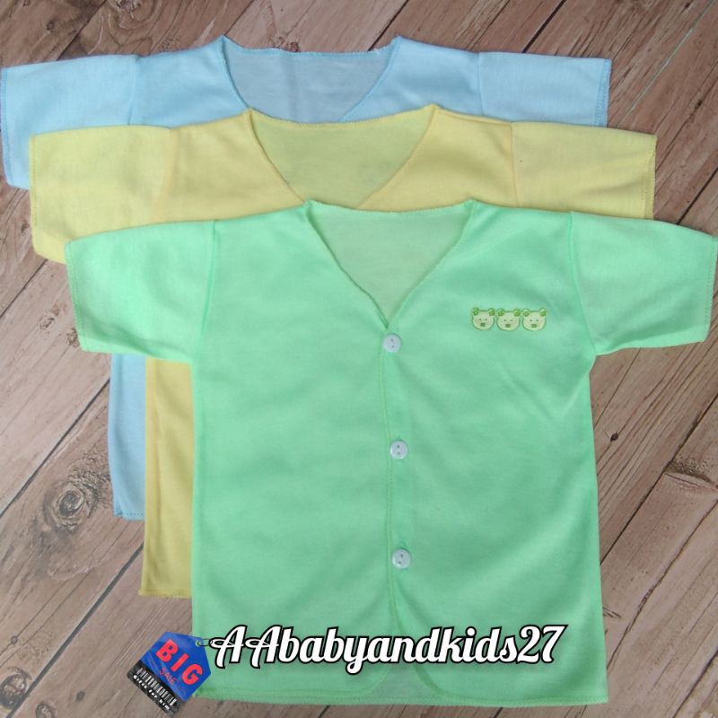 DOLPHIN 3PC Baju Bayi Pendek Newborn Warna SNI Lembut Berkualitas