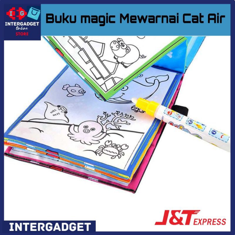 

Buku Mewarnai Cat Air Anak Magic Water Book