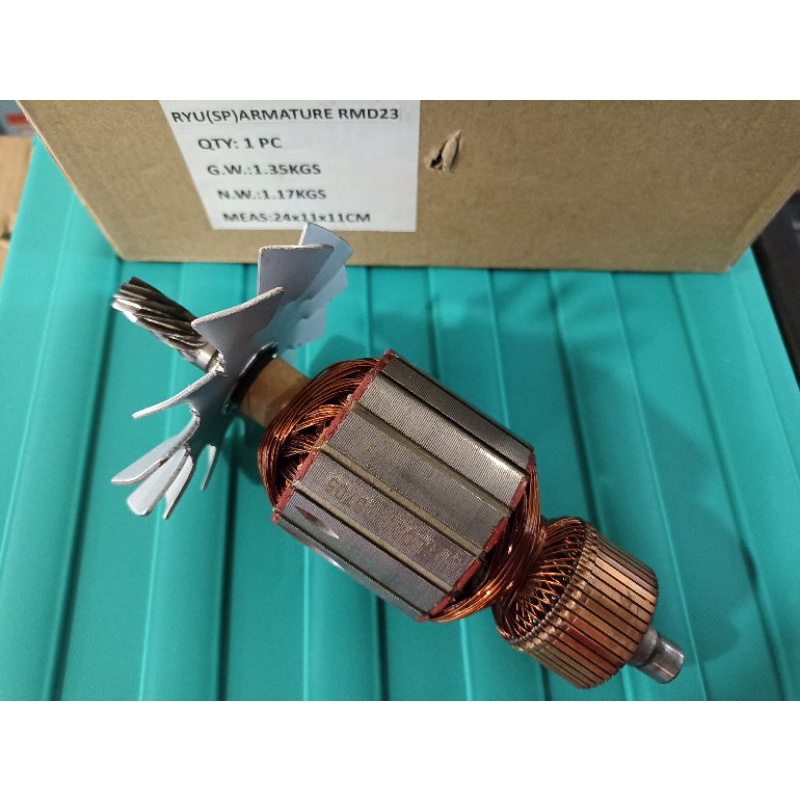 ARMATURE / ANGKER RYU RMD23 FOR MESIN BOR MAGNET 23MM RYU RMD23