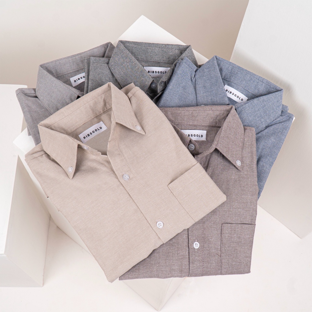 Kemeja Polos Lengan Pendek Ultimate Ribsgold