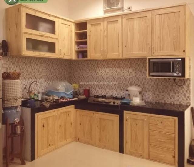 36+ Gambar Kitchen Set Minimalis Kayu Jati Background