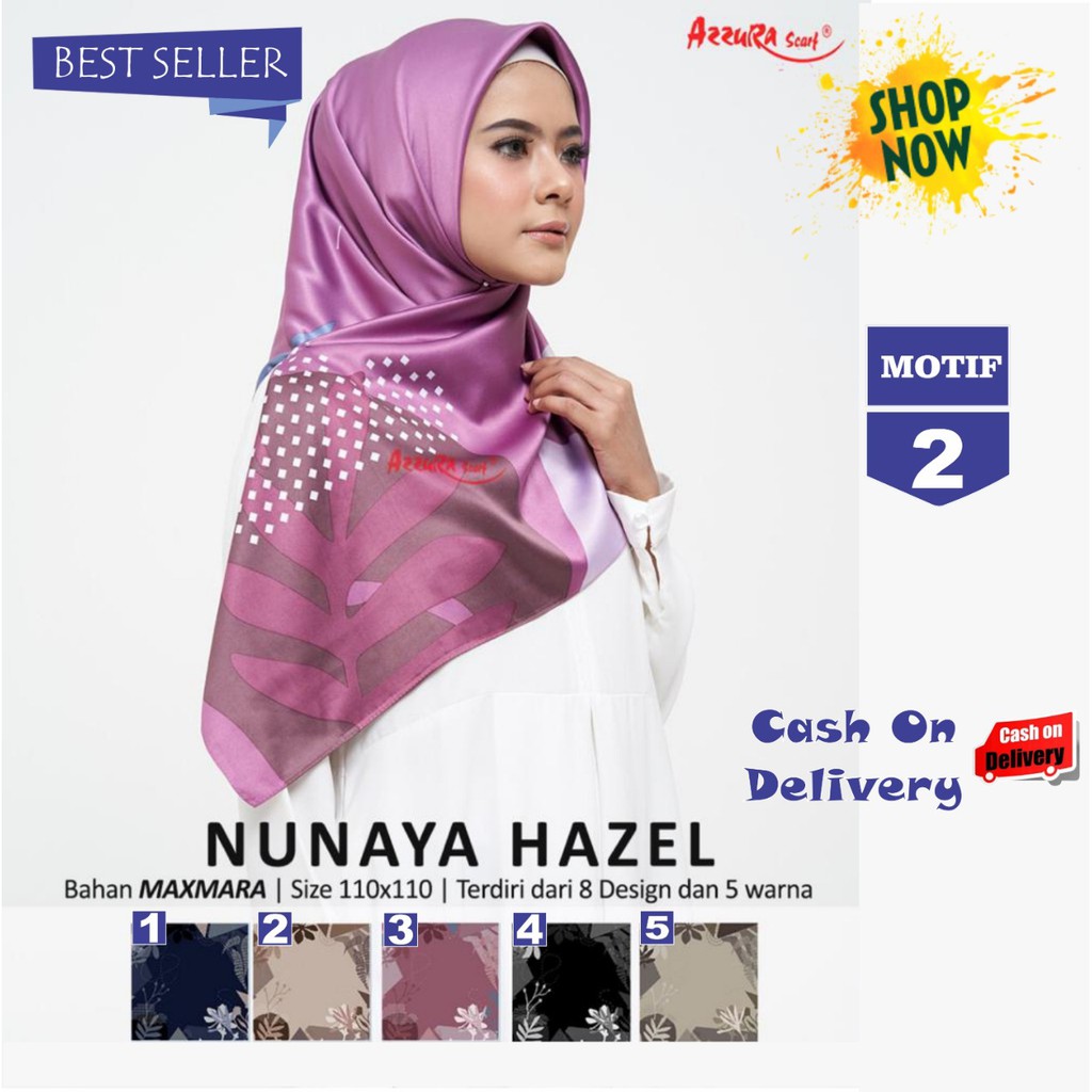 Jilbab Segiempat Maxmara Nunaya Hazel Motif 2 By Azzura Jilbab Segiempat Maxmara Nunaya Hazel Motif 2 By Azzura