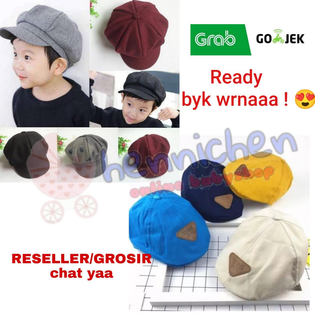 Topi Baret Anak Apolo Octagonal Topi Detektif Korea 2-6 Tahun HIGH QUALITY