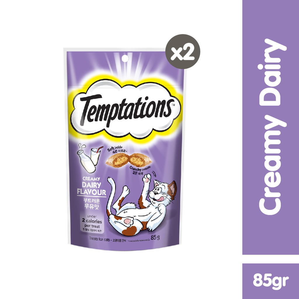 TEMPTATIONS™ Snack Kucing 85g - Isi 2-Creamy Dairy