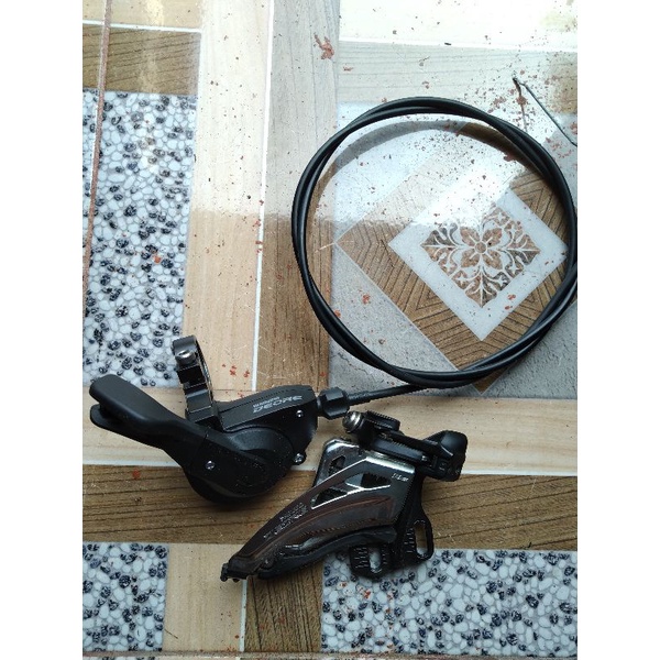 Shifter Deore M5100 2sp kiri + FD shimano Deore copotan xtrada 5 2021 baru