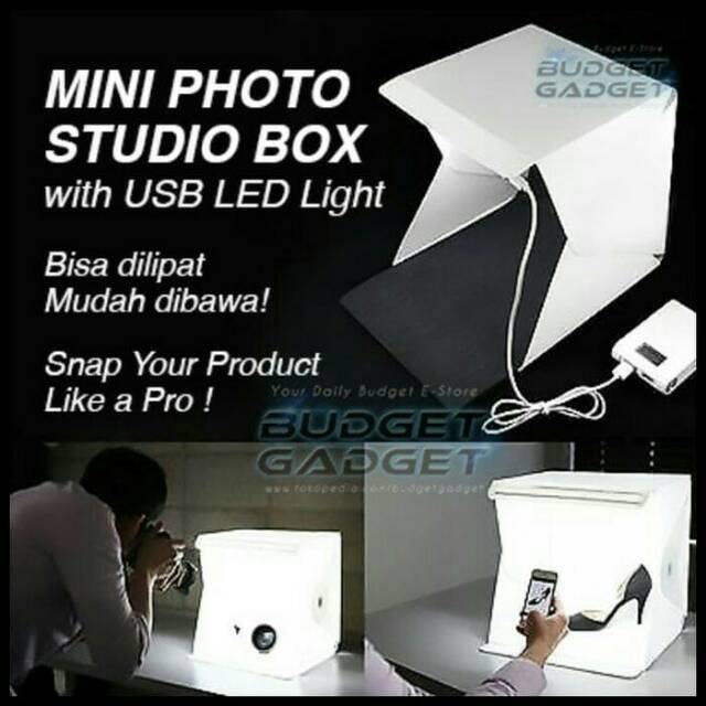 Studio foto mini box studio portable lipat lampu led light box portable