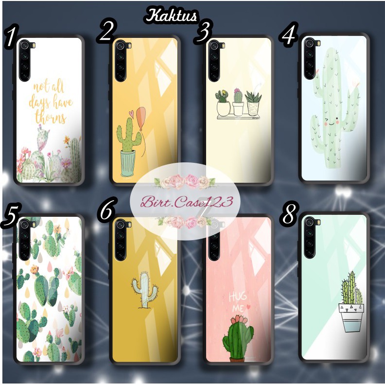 Case casing softcase silikon Gambar kaktus back case glass vivo y91 y93 y95 y91c y71 y81 y12 y15 y17