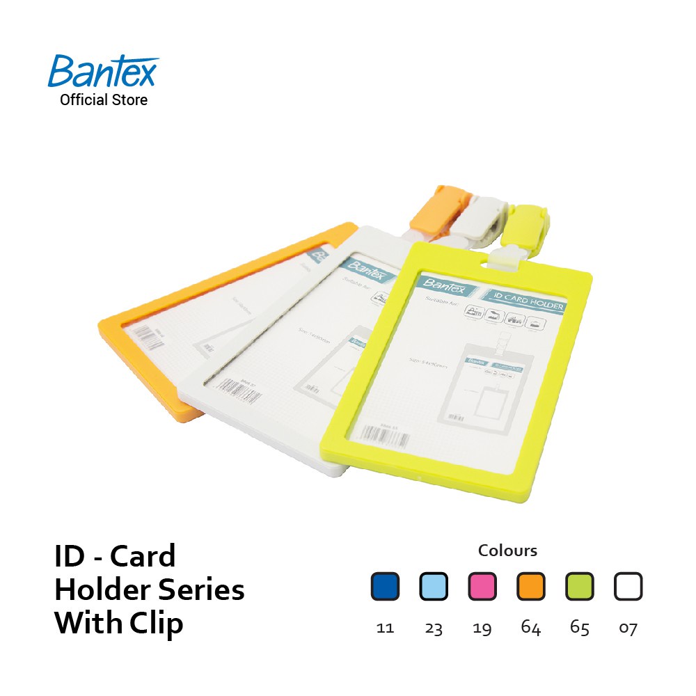 CARD HOLDER / Name Tag BANTEX 8866 ID 6 VARIASI WARNA Putih Orange Biru