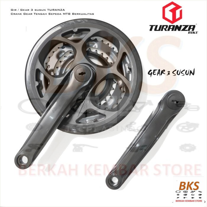 Crank set crankset 3 susun speed TURANZA Sepeda MTB Berkualitas
