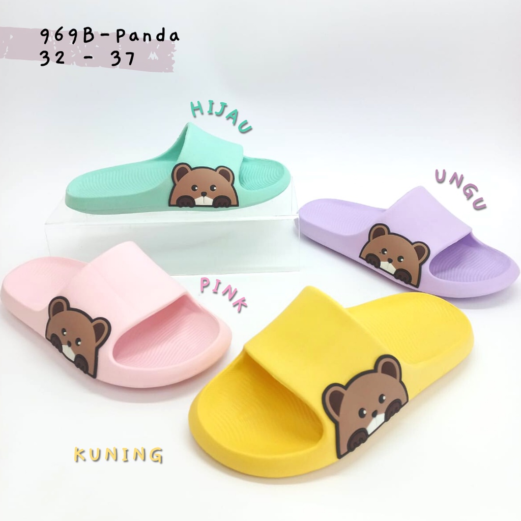 Sandal Selop Anak Karakter Bear 969B Panda