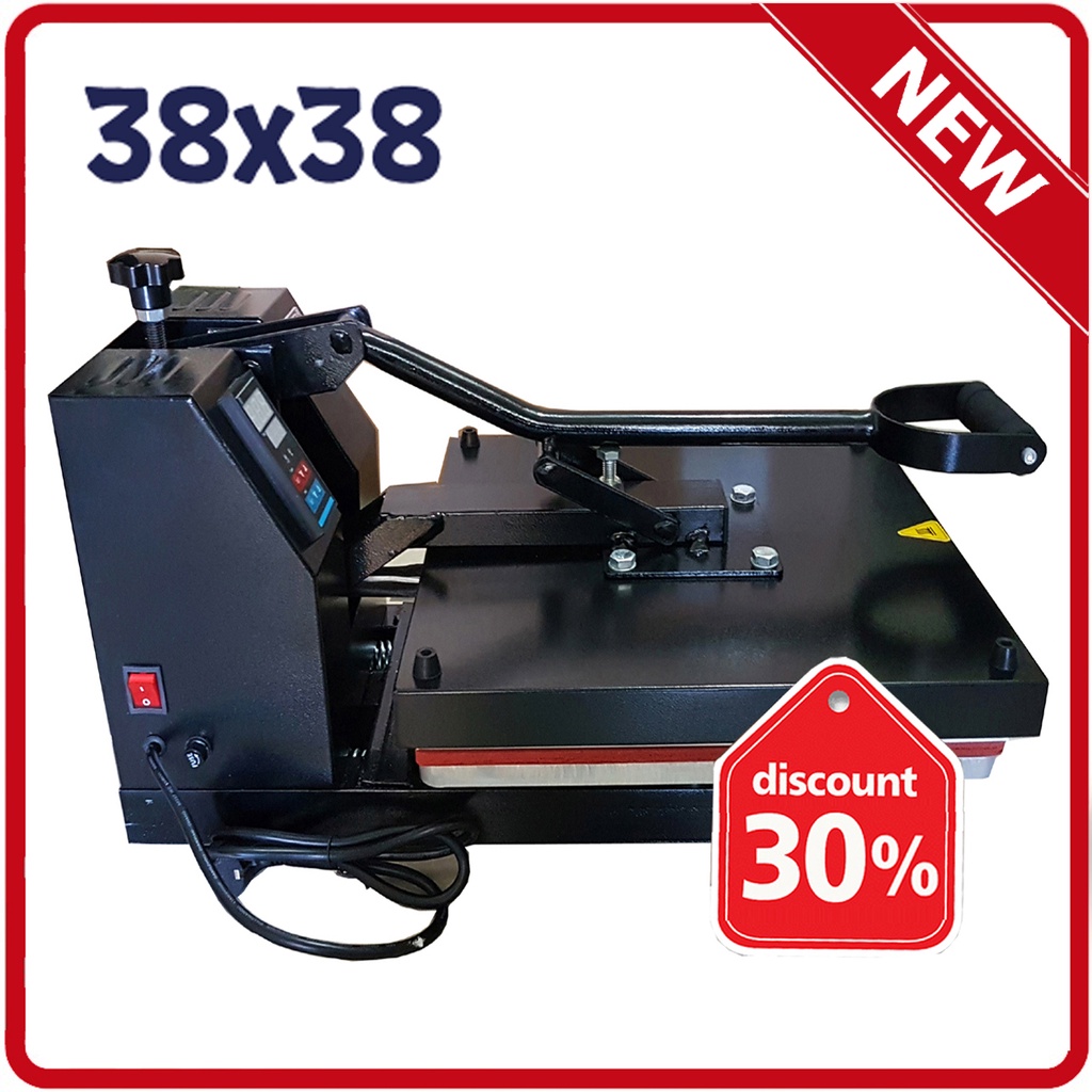 Jual Mesin Press Kaos 38x38 Alat Sablon Cetak Baju Kain Digital Printing Heatpress Sublime 6528