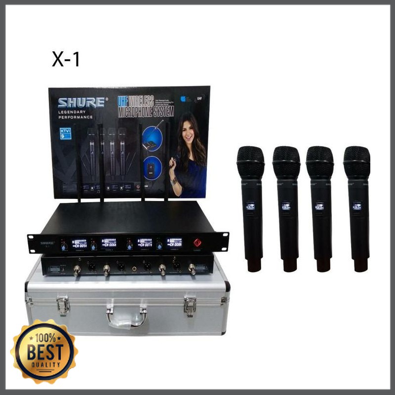 Mishad Shop -  Mic Wireless SHURE 4 Buah handel/pegang GU-5117-2757