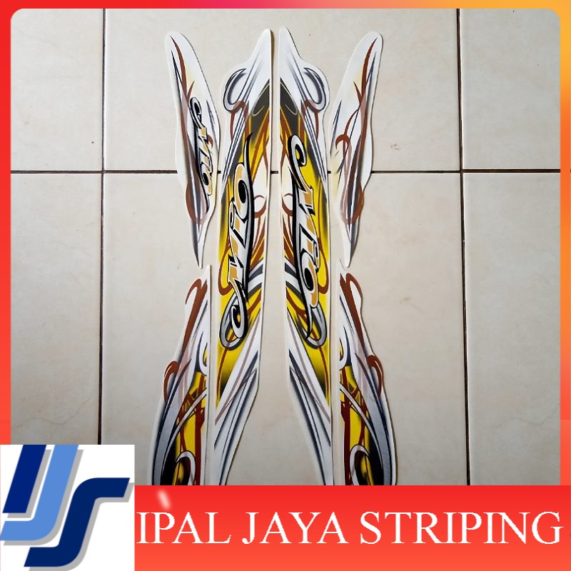 stiker striping motor mio sporty 2010 putih
