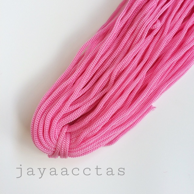 Tali kur 3 mm bahan benang poly baby pink