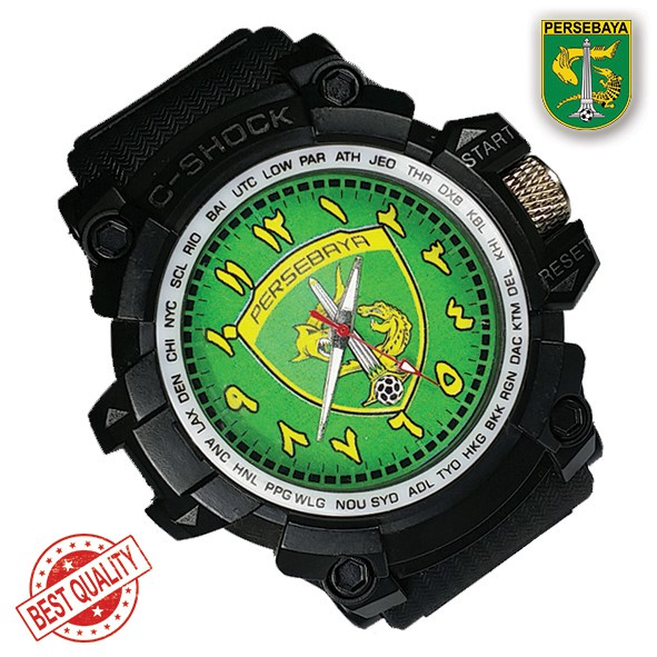 (BARANG BAGUS) JAM PERSEBAYA FRAME ANGKA ARAB