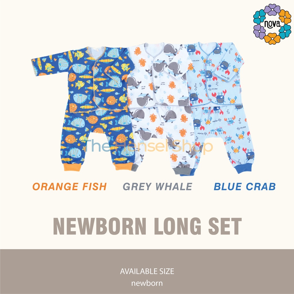 NOVA Setelan Baju Panjang Bayi dan Celana Panjang Bayi
