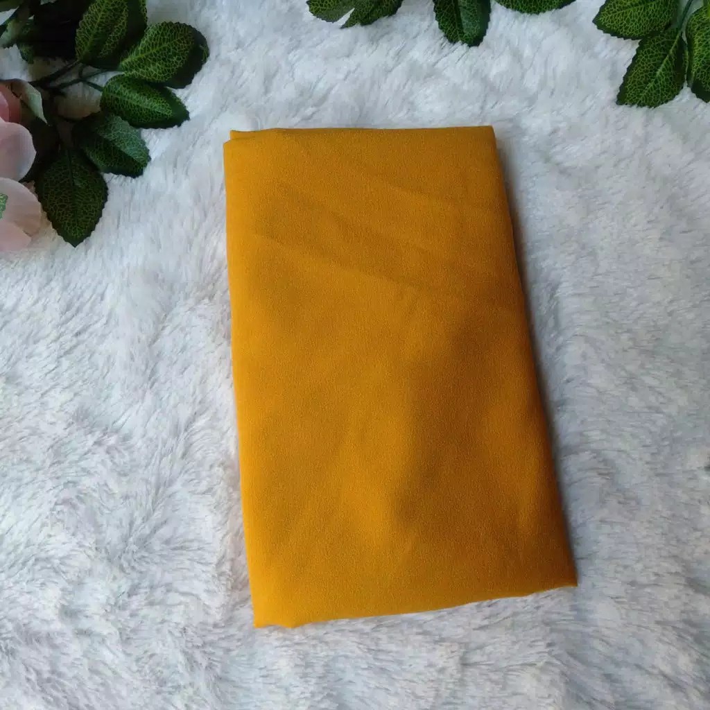 Hijab Bergo Maryam Lipit/ Jilbab Bergo Lipit Maryam-Matt Diamond / Hijab Instant Mariyam Dewasa-Kunyit