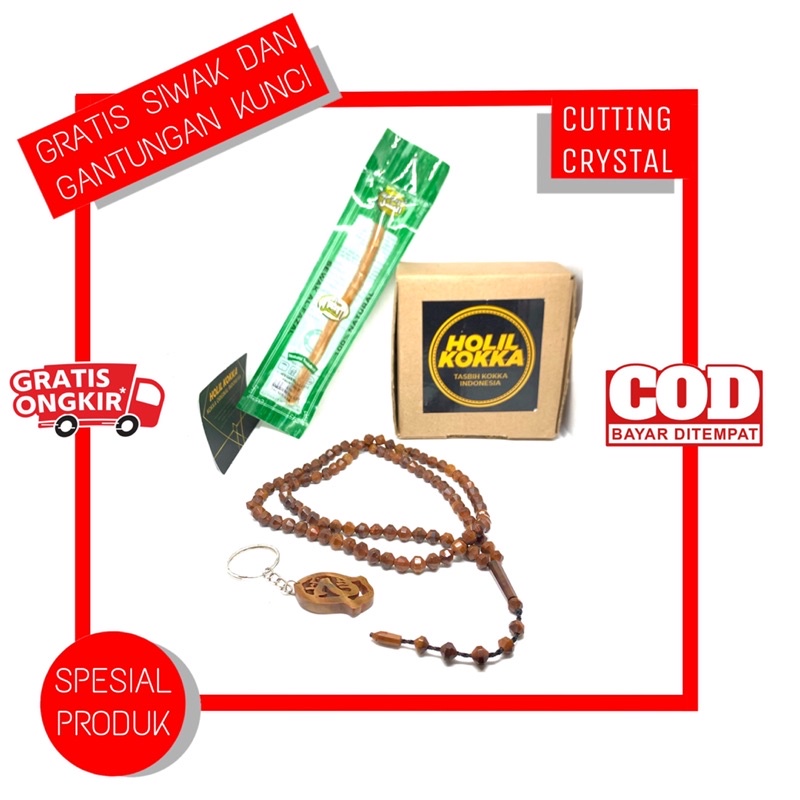 PREMIUM QUALITY Tasbih Kokka CUTTING CRYSTAL Tasbih Kaokah Asli Tasbih Kaukah tasbih Kokka