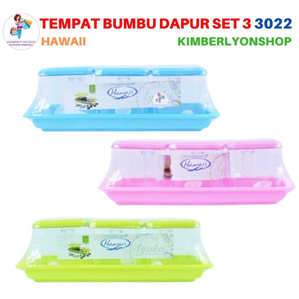 Tempat Bumbu Ayaka Set 3 3022 S3 SW Hawaii