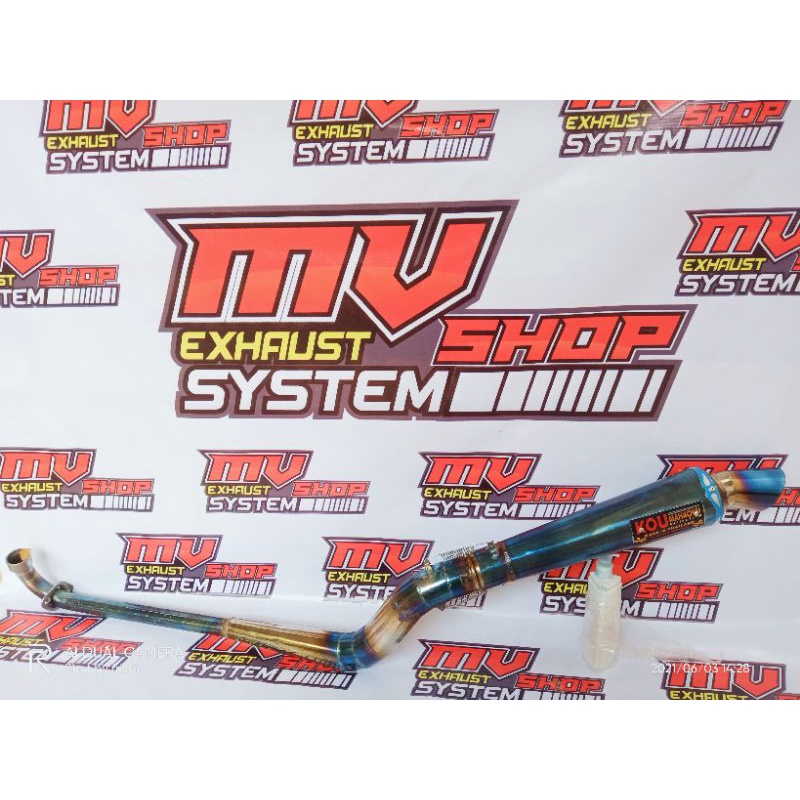 knalpot kou kidal bebek twotone supra vega jupiter revo