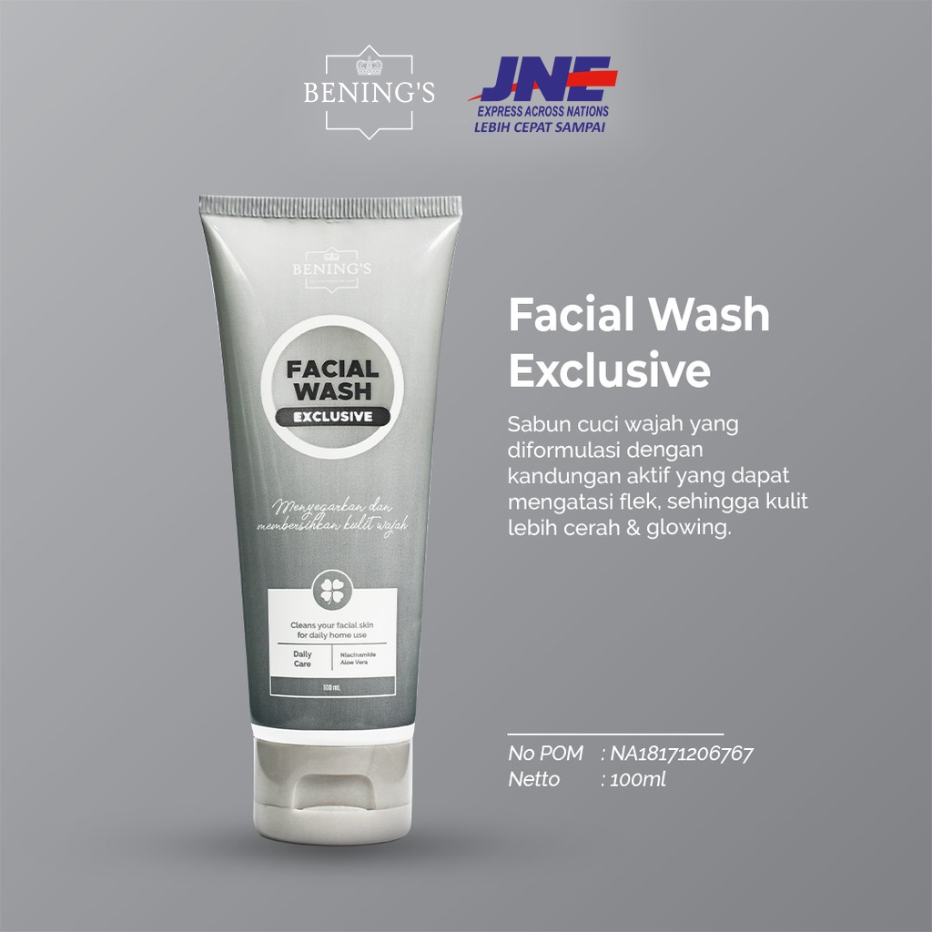 Facial Wash Exclusive Benings Skincare by Dr Oky (Benings Clinic) Aloe Barbadensis Leaf Juice