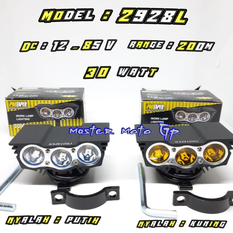 lampu tembak Owl 3 mata lampu depan motor Owl 3 Led worklamp lighting Protaper motorcycle accessories