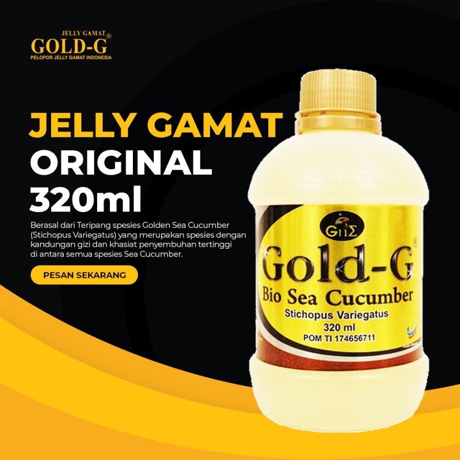 

JELLY GAMAT GOLD G 320ML / GOL-G 320 BIO SEA CUCUMBER