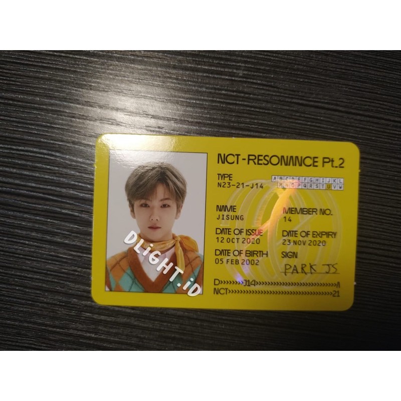 ID CARD JISUNG DEPARTURE (BOOKED)