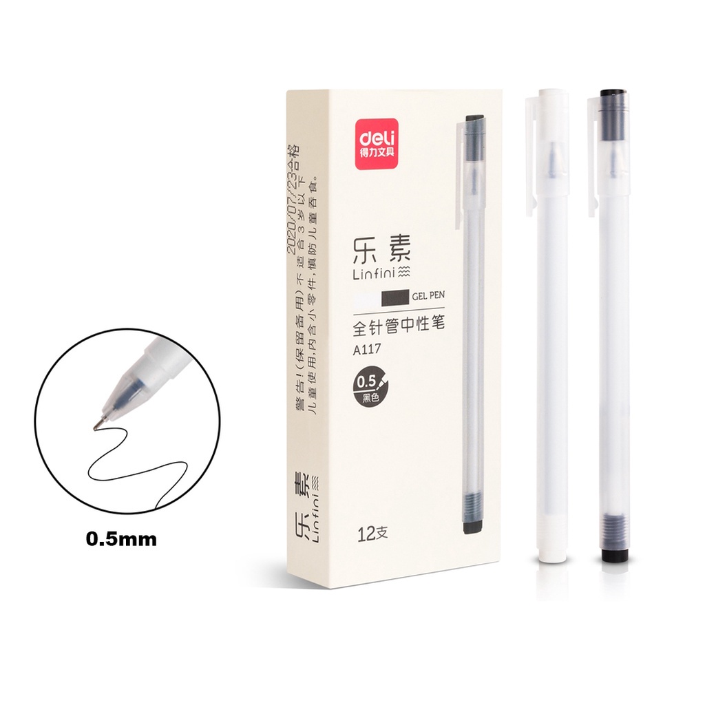 INFY - DS015 Gel Pen Pulpen Gel Tinta Hitam 0.5mm Desain Unik