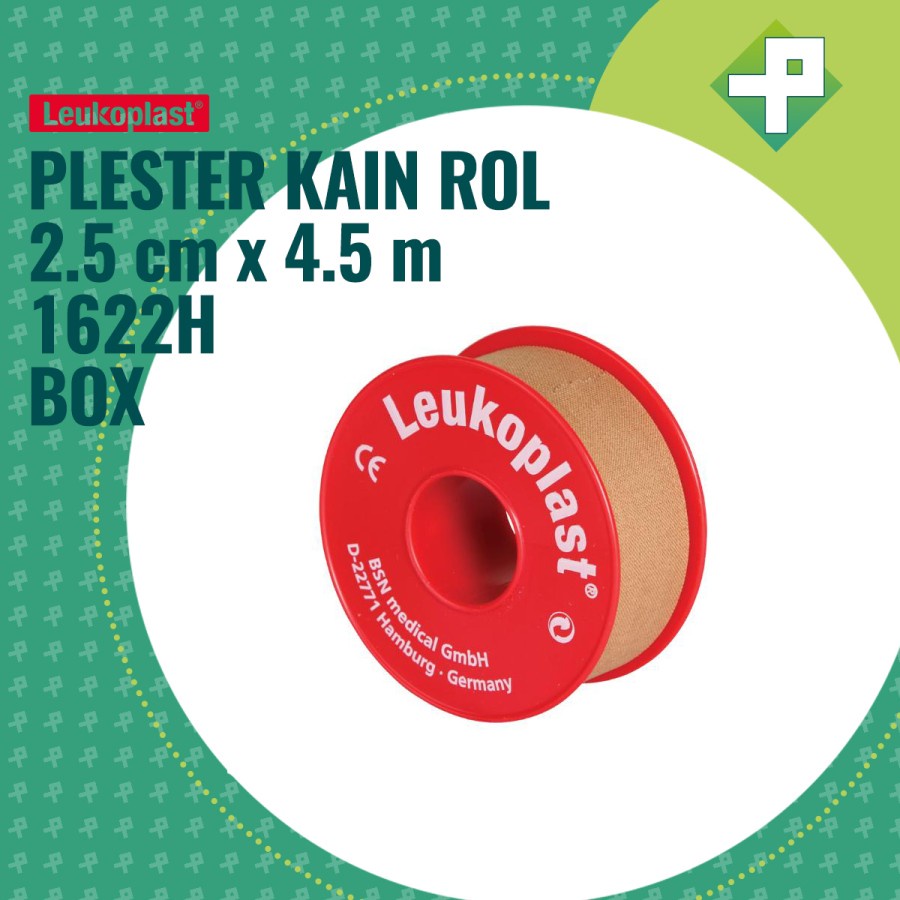 Leukoplast 2,5cm x 4,5m 1622H / Plester Kain Rol Leukoplast isi 10'S