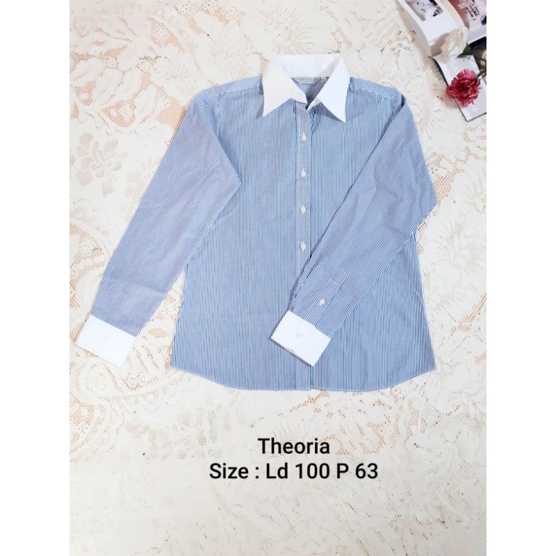KEMEJA WANITA PRELOVED MERK THEORIA