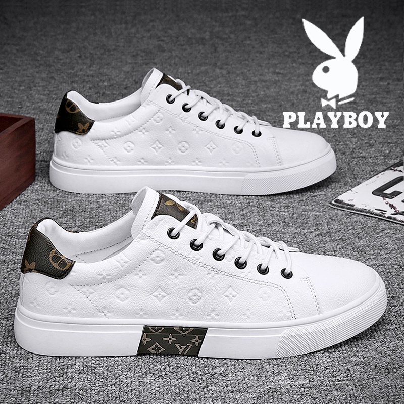 Playboy Pria Sepatu  2022  Kasual Kulit Sepatu Sepatu Kulit 2021    Putih Serbaguna Sepatu Tren