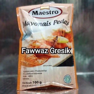 Maestro Mayonais Pedas Sachet 100gr - Mayonaise mayones mayo pedas 100 gr