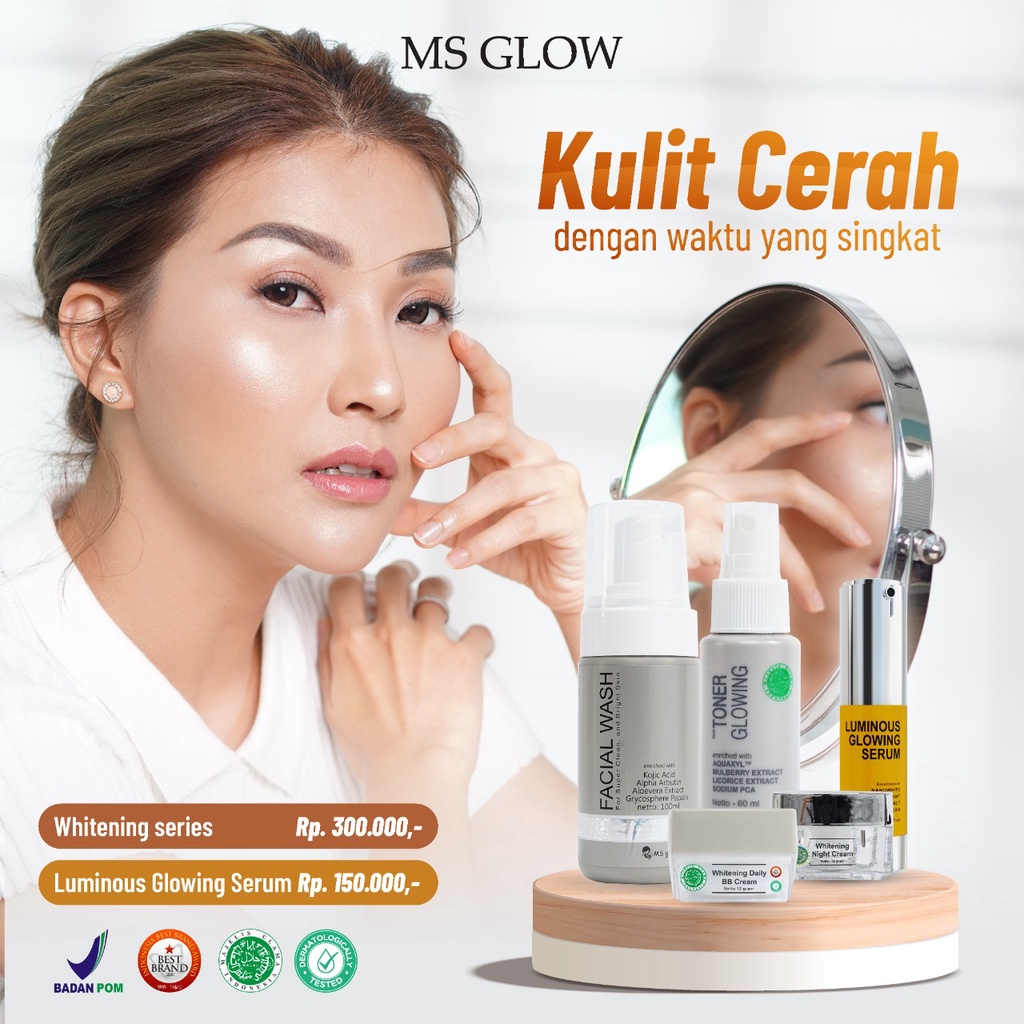 PAKET WAJAH MS GLOW SERUM MS GLOW