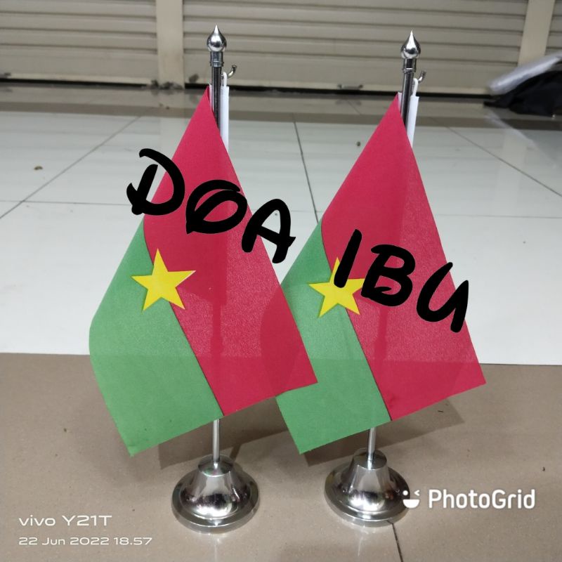 

best seller tiang stenlis meja+bendera BURKINA FASO ready stock
