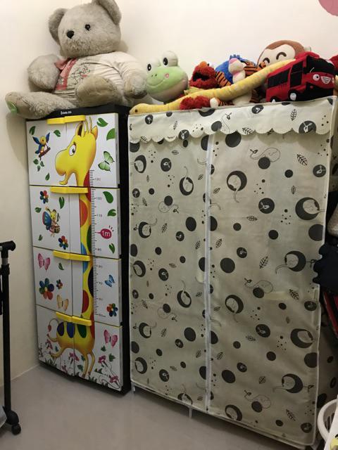 Lemari Plastik Lemari Pakaian Homey Premium Jerpah Susun 4 (jumbo)