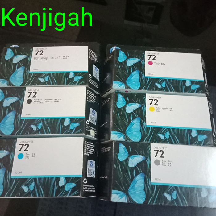 Paket Hp 72 Plotter 130ml Plotter Hp 72 Satu Set Original