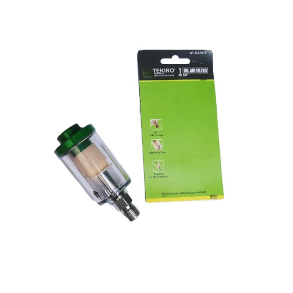 TEKIRO OIL AIR FILTER SPRAY GUN WATER SEPARATOR UDARA KOMPRESOR OA1870 Filter Saringan Udara Spray Gun Air Water Oil TEKIRO Oil Air Filter 1/4&quot; / Saringan Udara Air Filter Spray Gun Water Separator Udara Kompressor