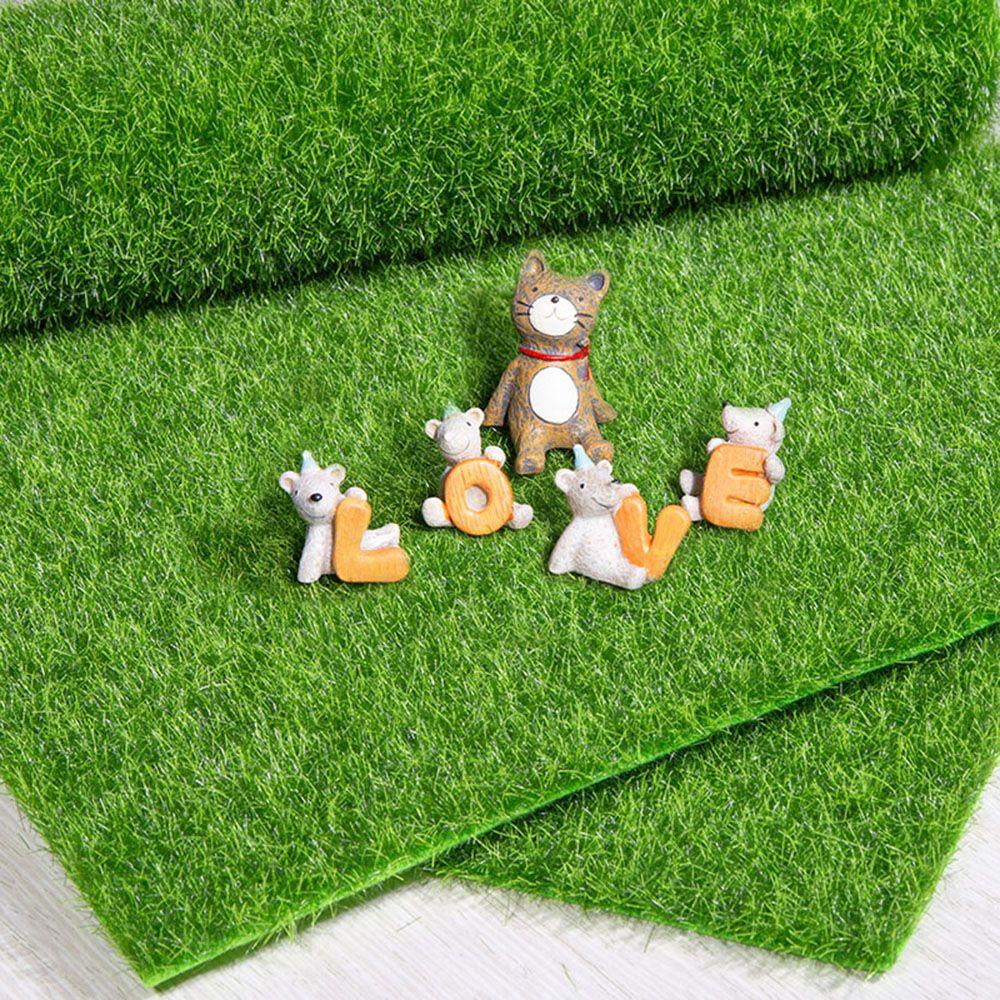 Top Karpet Mikro Lanskap Buatan Simulasi Hijau Rumput Tikar Rumput