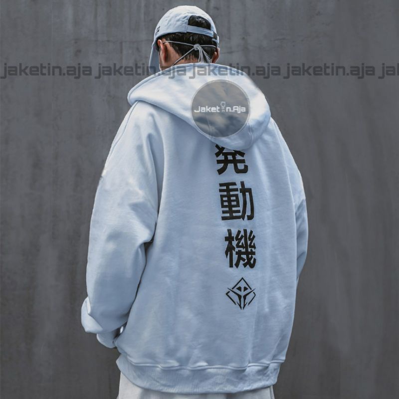 Zip Hoodie Japanese Style (S - 6XL) Jaket ReSleting Zipper Kanji Harajuku BIGSIZE OVERSIZE StreetWear Unisex Fashion Jumper Jumbo sweater Japan Sweatshirts Jepang Urban