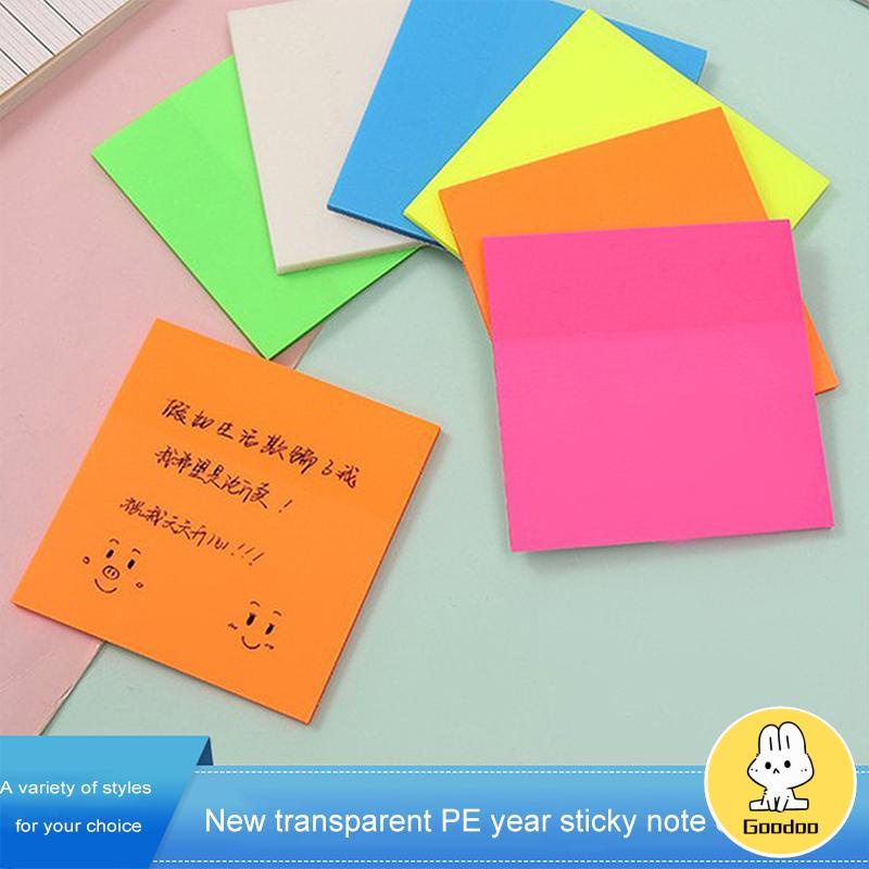 50PCS Stiker Transparan Fluorescent Tanpa Cover -Doo