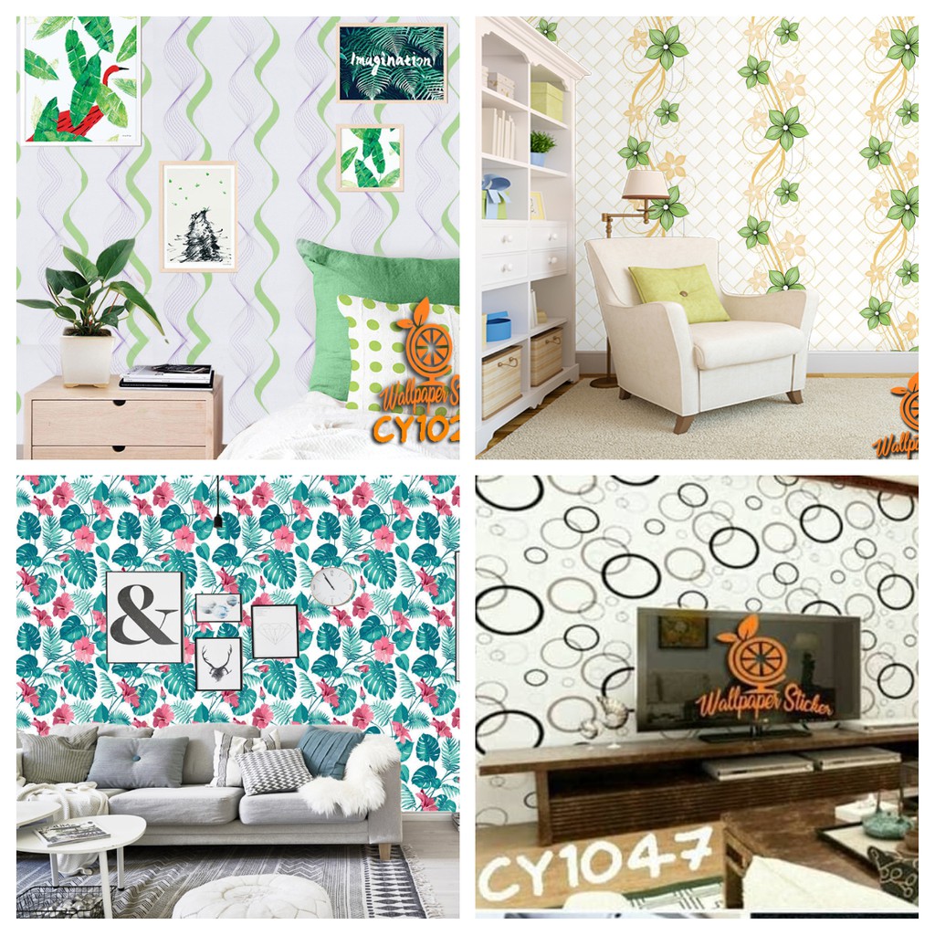 Wallpaper Stiker Dinding Kamar Tidur Wallpaper Stiker Dinding Aesthetic Wallstiker 45cmx8meterWallpa