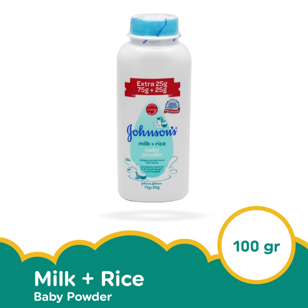 JOHNSON'S MILK + RICE BABY POWDER -