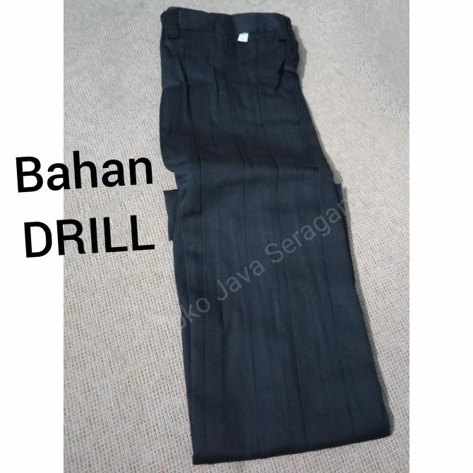 Rok SMP SMA Hitam Bahan Drill Rempel Panjang Anak Sekolah