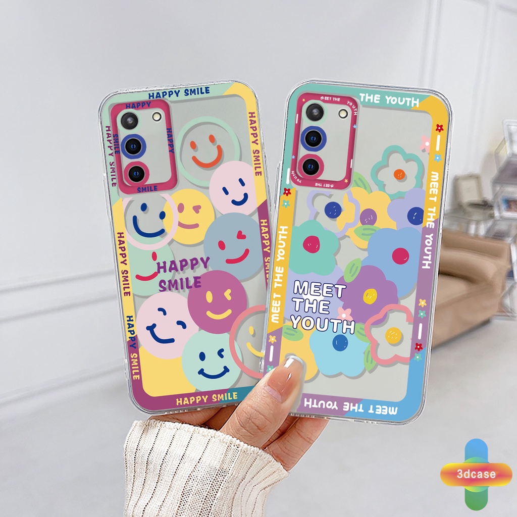 Soft TPU Case Samsung A52 A32 A12 A03 A51 A03S A10S A50 A20S J7 Prime A02S A20 A50S A10 A30S A52S A30 M12 M01S A125 F12 M10S M40S A515F A207F M02S A025 F02S 11 12 13  7 8 6 Plus Cute Happy Smiley TPU Shockproof Angel Eyes Protector Cover