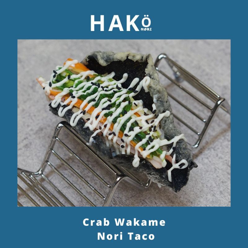 

Crab wakame nori taco