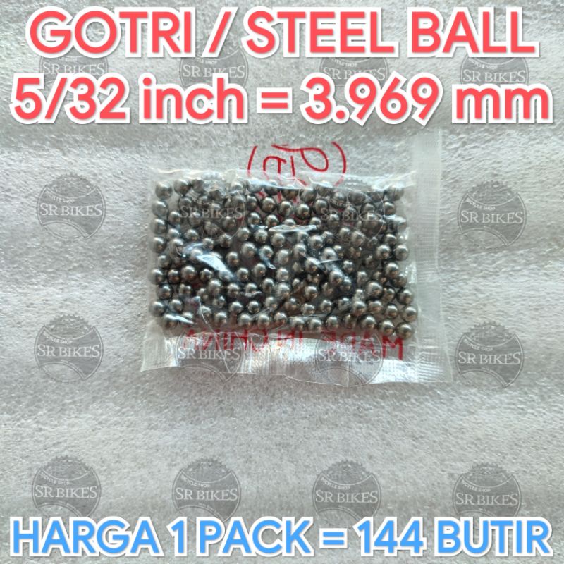 LAHER STEEL BALL BOLA BAJA 5/32 inch = 4 mm Untuk Komfork Sepeda